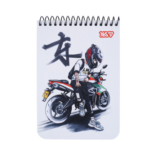 Зошит для записів Yes A6 80 арк. клітинка спіраль Moto