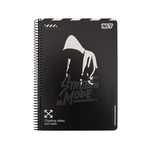 Зошит для записів Yes A5 80 арк. клітинка спіраль Street mode