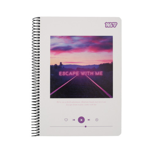 Зошит для записів Yes A5 80 арк. клітинка спіраль Escape with me