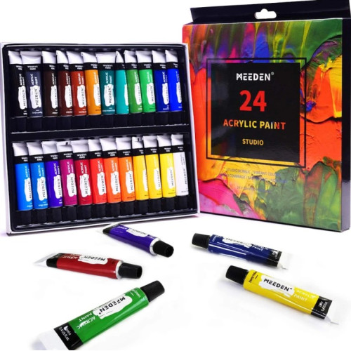 Набор акриловых красок 24х12мл, Meeden