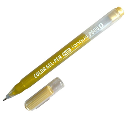 Ручка гелевая золото 1.0 мм P600-12, Languo