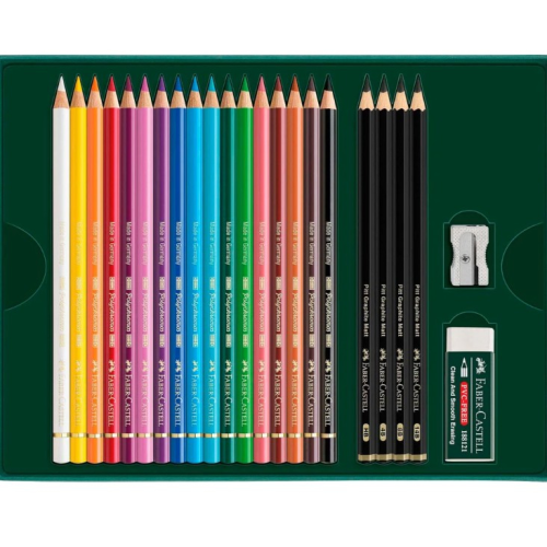 Набор цветных карандашей Polychromos 17 цветов подарочный, Faber-Castell