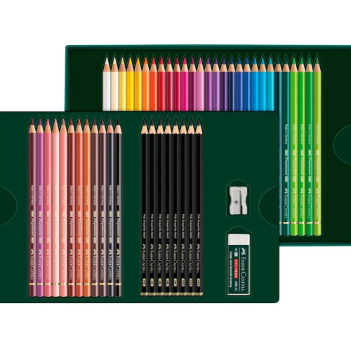 Набор цветных карандашей Polychromos 40 цветов подарочный, Faber-Castell