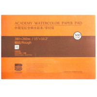 Блок акварельный Academy 100% хлопок 300г 380х260мм 20л Rough Baohong