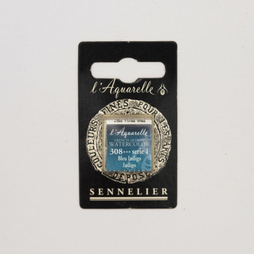Акварельная краска Индиго S1 (Indigo) Sennelier, полукювета