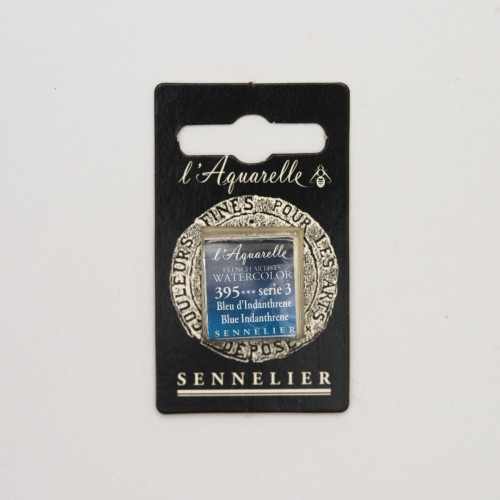 Акварельная краска Индантрен синий S3 (Blue Indanthrene) Sennelier, полукювета