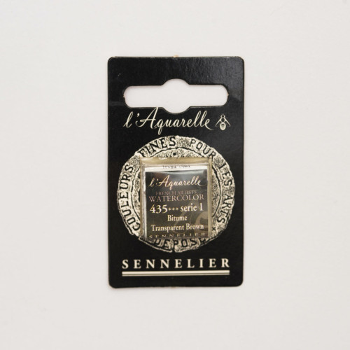 Акварельная краска Прозрачный коричневый S1 (Transparent Brown) Sennelier, полукювета