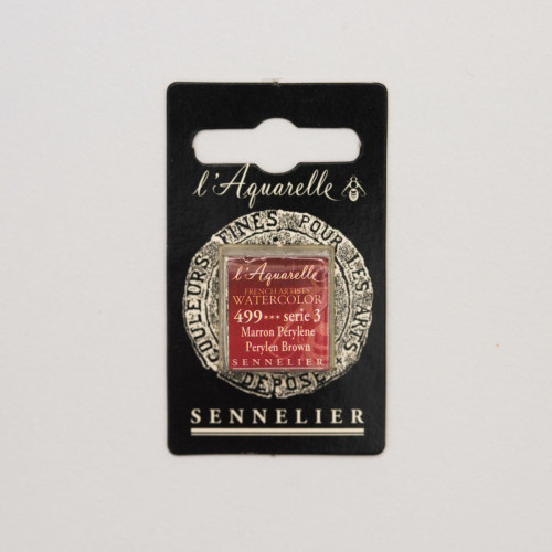 Акварельная краска Периленовый коричневый S3 (Perylen Brown) Sennelier, полукювета