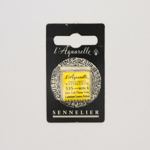 Акварельная краска Кадмий лимонно-желтый S4 (Cadmium Lemon Yellow) Sennelier, полукювета