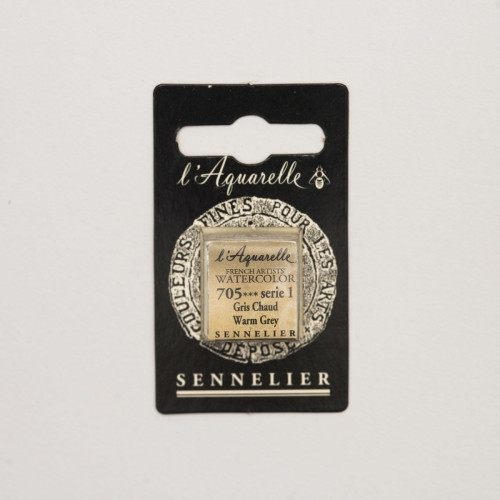 Акварельная краска Теплый серый S1 (Warm Grey) Sennelier, полукювета