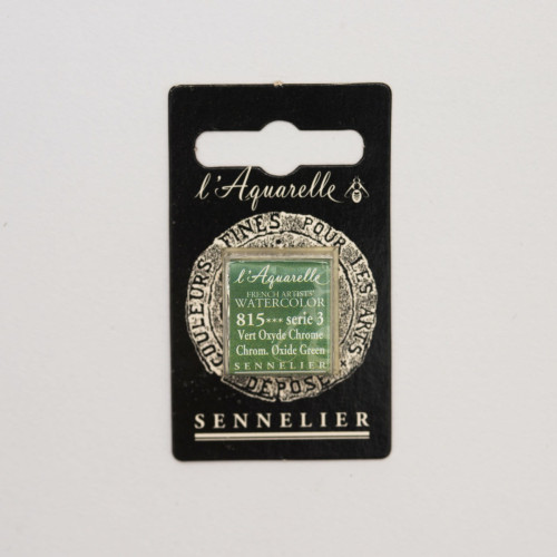 Акварельная краска Зеленый оксид хрома S3 (Chromium Oxide Green) Sennelier, полукювета
