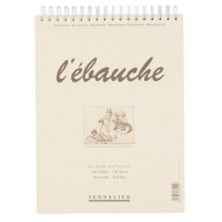 Блокнот на спирали для эскизов и очерков Ebauche Sennelier, 130 листов, 90 г/м, 24x32 см