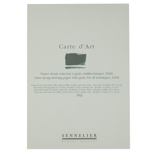 Альбом-склейка мультитехника Sennelier Carte d'art, 15 листов, 340 г/м, 29,7x42 см