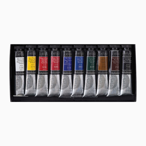 Набір олійних фарб Sennelier, 10×21 мл, професійні + 1 туба у подарунок Набір олійних фарб Sennelier, 10×21 мл, професійні + 1 туба у подарунок