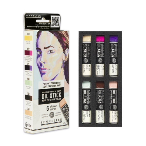 Набор масляной краски в форме пастели Sennelier Light tones portrait, 6 шт, картон Набор масляной краски в форме пастели Sennelier Light tones portrait, 6 шт, картон