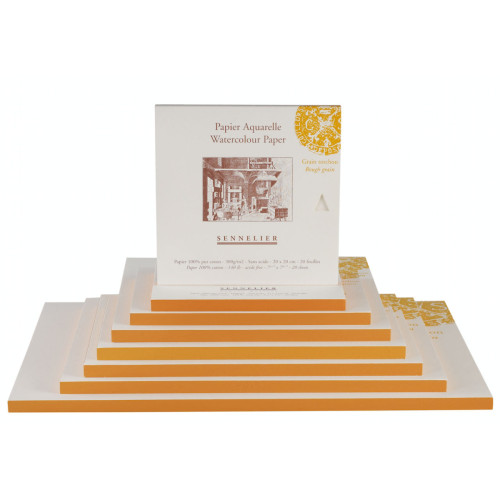 Склейка для акварелі Sennelier, 300 г/м², грубе зерно, 20 аркушів, Marine size 33×19 см Склейка для акварелі Sennelier, 300 г/м², грубе зерно, 20 аркушів, Marine size 33×19 см