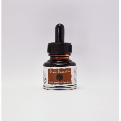 Чорнило для каліграфії Сієна палена (Burnt Sienna) Sennelier, 30 мл  