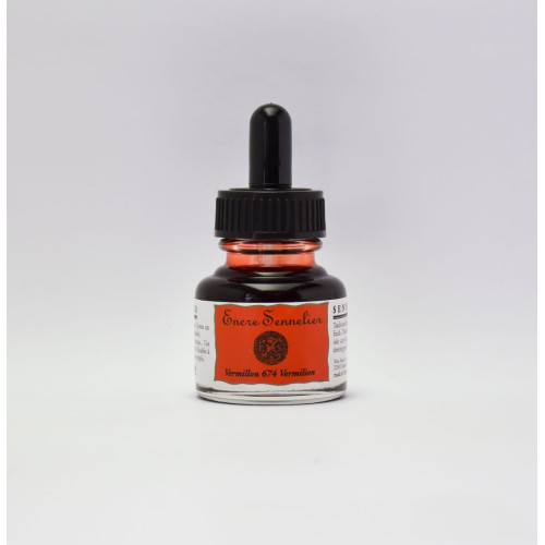Чорнило для каліграфії Верміліон (Vermilion) Sennelier, 30 мл  