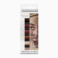Набір сухої пастелі Sennelier Dark Skin Tones, 6½ кольорів, картон  