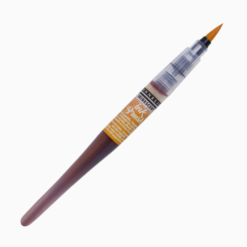 Ручка-кисть с чернилами Переливчатый оранжевый (Iridescent Orange) Sennelier Ink Brush Ручка-кисть с чернилами Переливчатый оранжевый (Iridescent Orange) Sennelier Ink Brush