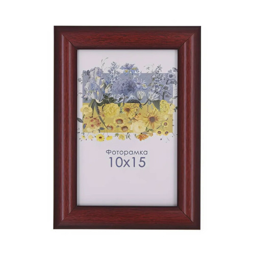 Фоторамка А6 10х15 см красное дерево DM095 273 с ножкой