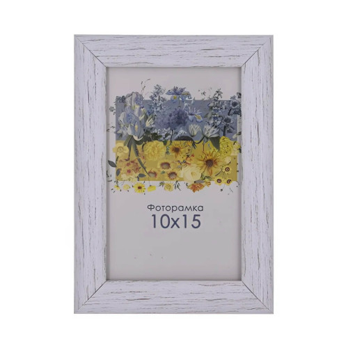 Фоторамка А6 10х15 см белое дерево DM095 x036 с ножкой