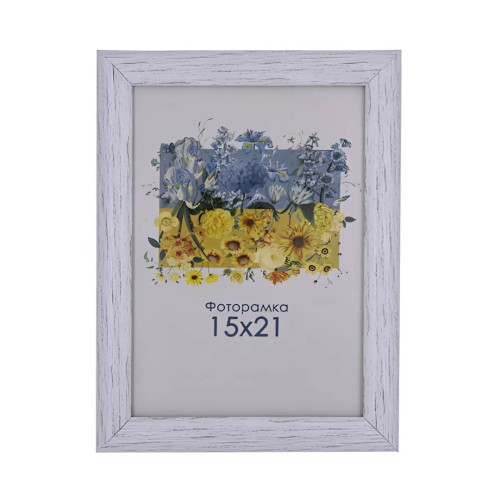 Фоторамка А5 15х21 см белое дерево DM095 x036 с ножкой