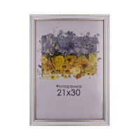 Фоторамка А4 21х30 см біла з візерунком DM1715 0153S з ніжкою  