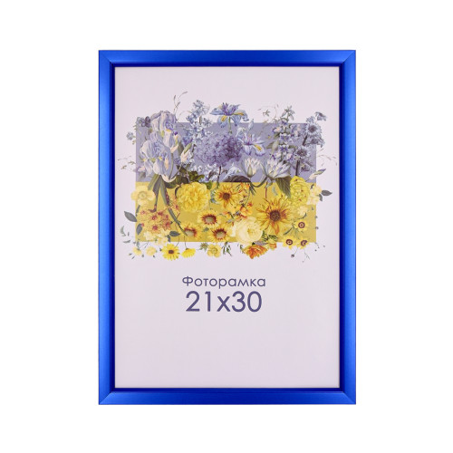 Фоторамка А4 21х30 см синяя DM 1511 38 с ножкой