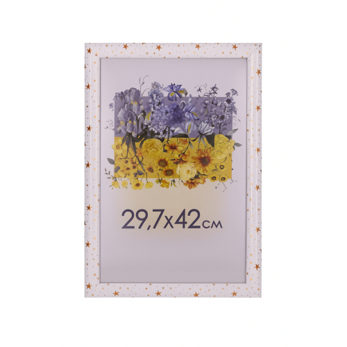 Фоторамка А3 29,7x42 см белая со звездочками DM095 0065