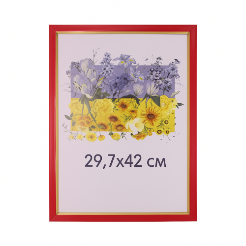 Фоторамка А3 29,7х42 см червона з золотою смужкою DM 1511 20  