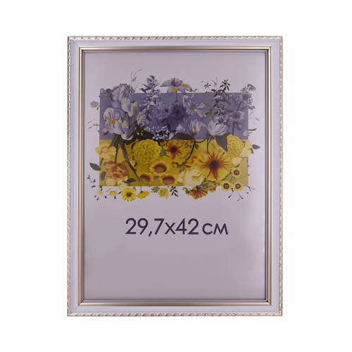 Фоторамка А3 29,7x42 см белая с узором DM1715 0153S