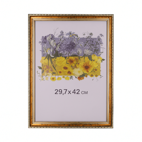 Фоторамка А3 29,7x42 см золотая с узором DM1715 x0100