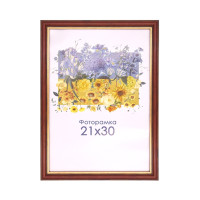 Фоторамка А4 21х30 см красная с золотой полоской 1716 2789 с ножкой