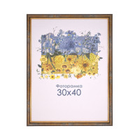 Фоторамка А3 30х40 см коричнева з золотою смужкою 1716 2768  