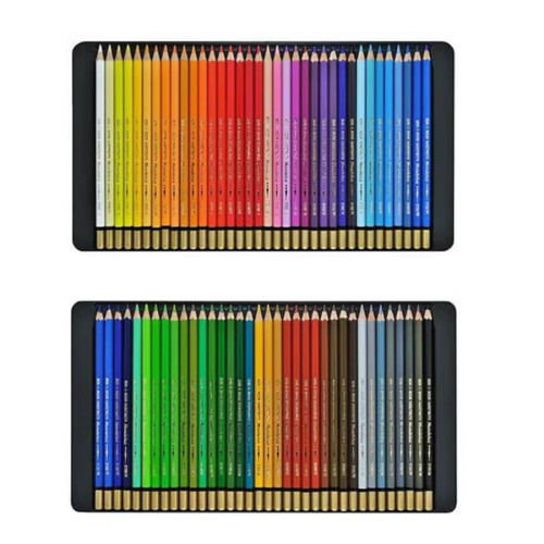 Набор акварельных цветных карандашей 72 шт Mondeluz Koh-I-Noor в металлическом пенале