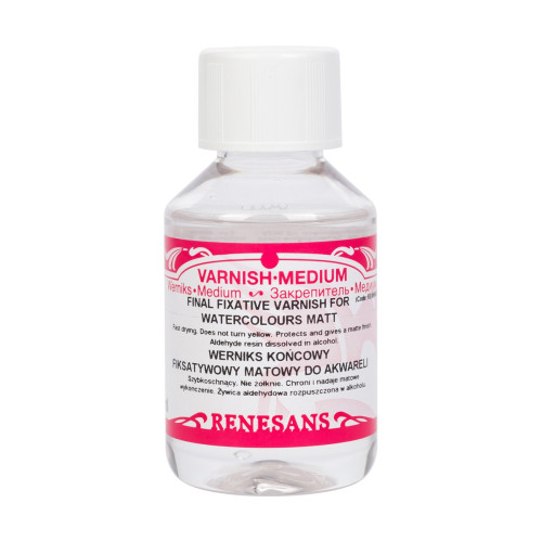 Матовий лак-фіксатор для акварелі Renesans, 100 мл  