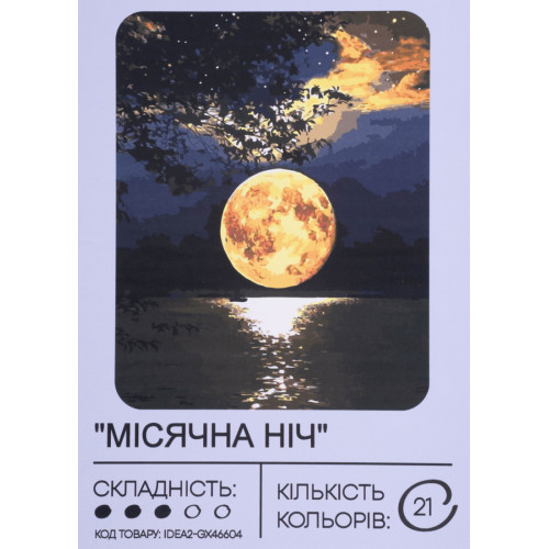 Картина по номерам с красками 40х50 см Лунная ночь GX46604, 99IDEAS