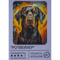 Картина по номерам с красками 40х50 см Ротвейлер GX47617, 99IDEAS