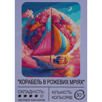 Картина по номерам с красками 40х50 см Корабль в розовых мечтах GX47233, 99IDEAS
