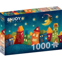 Пазл Фантастичні різнокольорові будиночки Fantasy Colorful Houses, ENJOY Puzzle Пазл Фантастичні різнокольорові будиночки Fantasy Colorful Houses, ENJOY Puzzle