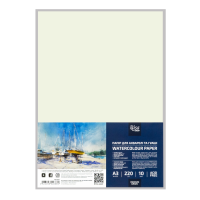 Бумага для акварели (пакет) А3 29,7х42см 220г/м2 10л Среднее зерно ROSA Studio