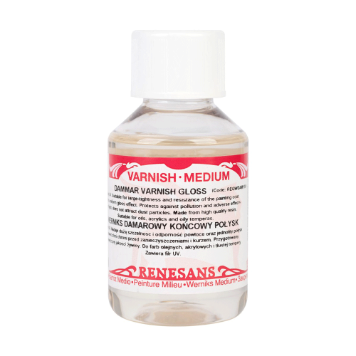 Лак дамарный глянцевый с защитой от УФ, 100мл, Renesans
