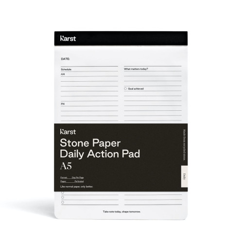 Записная книжка Karst Daily Action Pad A5, с местом для дат Черный (754169024451)