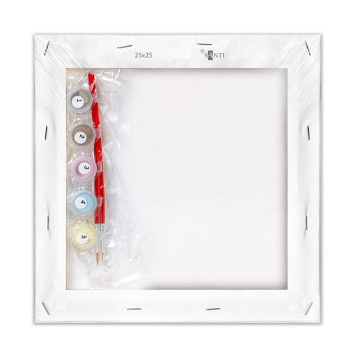 Картина по номерам с красками 25х25 см Робот SANTI Картина по номерам с красками 25х25 см Робот SANTI