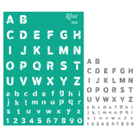 Трафарет багаторазовий самоклеючий №380 серія Алфавіт А4 (21×29,7 см) ROSA TALENT  