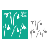 Трафарет багаторазовий самоклеючий №2400 9×10 см серія Квіти ROSA TALENT  