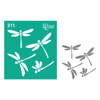 Трафарет багаторазовий самоклеючий №311 9×10 см серія Комахи ROSA TALENT  