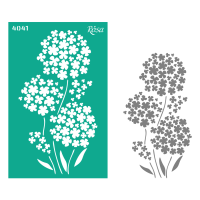 Трафарет багаторазовий самоклеючий №4041 13×20 см серія Квіти ROSA TALENT  