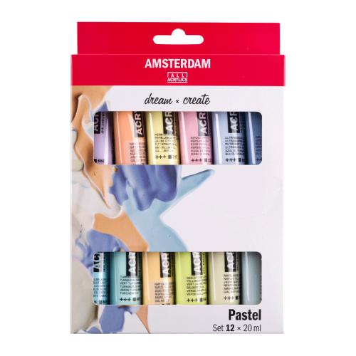 Набор акриловых красок AMSTERDAM PASTELS 12x20 мл Royal Talens